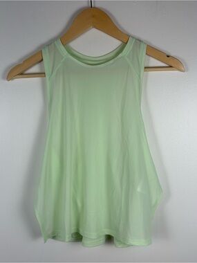 Athleta Women Grid Knit Mesh Racerback Tank Mint Green Workout Top Size Small